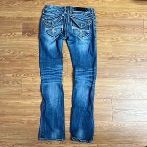 Rock Revival Jeans -  medium wash “Scarlett” straight leg women’s size 28.